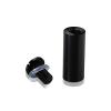 3/4'' Diameter X 1-3/4'' Barrel Length, Aluminum Rounded Head Standoffs, Black Anodized Finish Easy Fasten Standoff (For Inside / Outside use) [Required Material Hole Size: 7/16'']