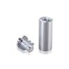 3/4'' Diameter X 1-3/4'' Barrel Length, Aluminum Rounded Head Standoffs, Shiny Anodized Finish Easy Fasten Standoff (For Inside / Outside use) [Required Material Hole Size: 7/16'']