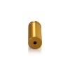 3/4'' Diameter X 1-3/4'' Barrel Length, Aluminum Rounded Head Standoffs, Gold Anodized Finish Easy Fasten Standoff (For Inside / Outside use) [Required Material Hole Size: 7/16'']