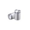 3/4'' Diameter X 1'' Barrel Length, Aluminum Rounded Head Standoffs, Shiny Anodized Finish Easy Fasten Standoff (For Inside / Outside use) [Required Material Hole Size: 7/16'']