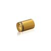 3/4'' Diameter X 1'' Barrel Length, Aluminum Rounded Head Standoffs, Gold Anodized Finish Easy Fasten Standoff (For Inside / Outside use) [Required Material Hole Size: 7/16'']