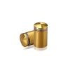 3/4'' Diameter X 1'' Barrel Length, Aluminum Rounded Head Standoffs, Gold Anodized Finish Easy Fasten Standoff (For Inside / Outside use) [Required Material Hole Size: 7/16'']