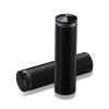 3/4'' Diameter X 2-1/2'' Barrel Length, Aluminum Rounded Head Standoffs, Black Anodized Finish Easy Fasten Standoff (For Inside / Outside use) [Required Material Hole Size: 7/16'']