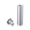 3/4'' Diameter X 2-1/2'' Barrel Length, Aluminum Rounded Head Standoffs, Clear Anodized Finish Easy Fasten Standoff (For Inside / Outside use) [Required Material Hole Size: 7/16'']