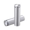 3/4'' Diameter X 2-1/2'' Barrel Length, Aluminum Rounded Head Standoffs, Shiny Anodized Finish Easy Fasten Standoff (For Inside / Outside use) [Required Material Hole Size: 7/16'']