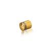 5/8'' Diameter X 1/2'' Barrel Length, Aluminum Rounded Head Standoffs, Gold Anodized Finish Easy Fasten Standoff (For Inside / Outside use) [Required Material Hole Size: 7/16'']