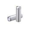 5/8'' Diameter X 1-3/4'' Barrel Length, Aluminum Rounded Head Standoffs, Shiny Anodized Finish Easy Fasten Standoff (For Inside / Outside use) [Required Material Hole Size: 7/16'']