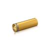 5/8'' Diameter X 1-3/4'' Barrel Length, Aluminum Rounded Head Standoffs, Gold Anodized Finish Easy Fasten Standoff (For Inside / Outside use) [Required Material Hole Size: 7/16'']