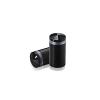 5/8'' Diameter X 1'' Barrel Length, Aluminum Rounded Head Standoffs, Black Anodized Finish Easy Fasten Standoff (For Inside / Outside use) [Required Material Hole Size: 7/16'']