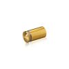 5/8'' Diameter X 1'' Barrel Length, Aluminum Rounded Head Standoffs, Gold Anodized Finish Easy Fasten Standoff (For Inside / Outside use) [Required Material Hole Size: 7/16'']