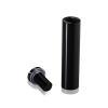 5/8'' Diameter X 2-1/2'' Barrel Length, Aluminum Rounded Head Standoffs, Black Anodized Finish Easy Fasten Standoff (For Inside / Outside use) [Required Material Hole Size: 7/16'']