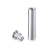 5/8'' Diameter X 2-1/2'' Barrel Length, Aluminum Rounded Head Standoffs, Clear Anodized Finish Easy Fasten Standoff (For Inside / Outside use) [Required Material Hole Size: 7/16'']