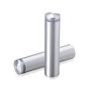 5/8'' Diameter X 2-1/2'' Barrel Length, Aluminum Rounded Head Standoffs, Clear Anodized Finish Easy Fasten Standoff (For Inside / Outside use) [Required Material Hole Size: 7/16'']