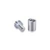 5/8'' Diameter X 3/4'' Barrel Length, Aluminum Rounded Head Standoffs, Shiny Anodized Finish Easy Fasten Standoff (For Inside / Outside use) [Required Material Hole Size: 7/16'']