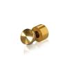 7/8'' Diameter X 1/2'' Barrel Length, Aluminum Rounded Head Standoffs, Gold Anodized Finish Easy Fasten Standoff (For Inside / Outside use) [Required Material Hole Size: 7/16'']
