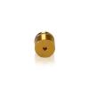 7/8'' Diameter X 1/2'' Barrel Length, Aluminum Rounded Head Standoffs, Gold Anodized Finish Easy Fasten Standoff (For Inside / Outside use) [Required Material Hole Size: 7/16'']