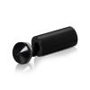 7/8'' Diameter X 1-3/4'' Barrel Length, Aluminum Rounded Head Standoffs, Black Anodized Finish Easy Fasten Standoff (For Inside / Outside use) [Required Material Hole Size: 7/16'']
