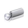 7/8'' Diameter X 1-3/4'' Barrel Length, Aluminum Rounded Head Standoffs, Clear Anodized Finish Easy Fasten Standoff (For Inside / Outside use) [Required Material Hole Size: 7/16'']