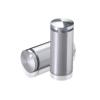 7/8'' Diameter X 1-3/4'' Barrel Length, Aluminum Rounded Head Standoffs, Shiny Anodized Finish Easy Fasten Standoff (For Inside / Outside use) [Required Material Hole Size: 7/16'']