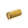 7/8'' Diameter X 1-3/4'' Barrel Length, Aluminum Rounded Head Standoffs, Gold Anodized Finish Easy Fasten Standoff (For Inside / Outside use) [Required Material Hole Size: 7/16'']