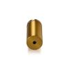7/8'' Diameter X 1-3/4'' Barrel Length, Aluminum Rounded Head Standoffs, Gold Anodized Finish Easy Fasten Standoff (For Inside / Outside use) [Required Material Hole Size: 7/16'']