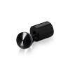7/8'' Diameter X 1'' Barrel Length, Aluminum Rounded Head Standoffs, Black Anodized Finish Easy Fasten Standoff (For Inside / Outside use) [Required Material Hole Size: 7/16'']