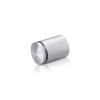 7/8'' Diameter X 1'' Barrel Length, Aluminum Rounded Head Standoffs, Clear Anodized Finish Easy Fasten Standoff (For Inside / Outside use) [Required Material Hole Size: 7/16'']