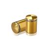 7/8'' Diameter X 1'' Barrel Length, Aluminum Rounded Head Standoffs, Gold Anodized Finish Easy Fasten Standoff (For Inside / Outside use) [Required Material Hole Size: 7/16'']