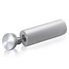 7/8'' Diameter X 2-1/2'' Barrel Length, Aluminum Rounded Head Standoffs, Clear Anodized Finish Easy Fasten Standoff (For Inside / Outside use) [Required Material Hole Size: 7/16'']