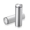 7/8'' Diameter X 2-1/2'' Barrel Length, Aluminum Rounded Head Standoffs, Clear Anodized Finish Easy Fasten Standoff (For Inside / Outside use) [Required Material Hole Size: 7/16'']