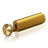 7/8'' Diameter X 2-1/2'' Barrel Length, Aluminum Rounded Head Standoffs, Gold Anodized Finish Easy Fasten Standoff (For Inside / Outside use) [Required Material Hole Size: 7/16'']