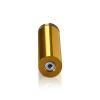 7/8'' Diameter X 2-1/2'' Barrel Length, Aluminum Rounded Head Standoffs, Gold Anodized Finish Easy Fasten Standoff (For Inside / Outside use) [Required Material Hole Size: 7/16'']