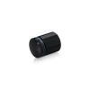 7/8'' Diameter X 3/4'' Barrel Length, Aluminum Rounded Head Standoffs, Black Anodized Finish Easy Fasten Standoff (For Inside / Outside use) [Required Material Hole Size: 7/16'']
