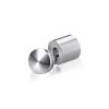7/8'' Diameter X 3/4'' Barrel Length, Aluminum Rounded Head Standoffs, Shiny Anodized Finish Easy Fasten Standoff (For Inside / Outside use) [Required Material Hole Size: 7/16'']
