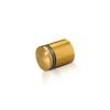 7/8'' Diameter X 3/4'' Barrel Length, Aluminum Rounded Head Standoffs, Gold Anodized Finish Easy Fasten Standoff (For Inside / Outside use) [Required Material Hole Size: 7/16'']