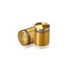 7/8'' Diameter X 3/4'' Barrel Length, Aluminum Rounded Head Standoffs, Gold Anodized Finish Easy Fasten Standoff (For Inside / Outside use) [Required Material Hole Size: 7/16'']