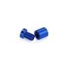 1/2'' Diameter X 1/2'' Barrel Length, Affordable Aluminum Standoffs, Blue Anodized Finish Easy Fasten Standoff (For Inside / Outside use) [Required Material Hole Size: 3/8'']