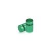1/2'' Diameter X 1/2'' Barrel Length, Affordable Aluminum Standoffs, Green Anodized Finish Easy Fasten Standoff (For Inside / Outside use) [Required Material Hole Size: 3/8'']