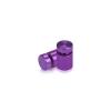 (Set of 4) 1/2'' Diameter X 1/2'' Barrel Length, Affordable Aluminum Standoffs, Purple Anodized Finish Standoff and (4) 2208Z Screw and (4) LANC1 Anchor for concrete/drywall (For Inside/Outside) [Required Material Hole Size: 3/8'']