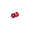 (Set of 4) 1/2'' Diameter X 1/2'' Barrel Length, Affordable Aluminum Standoffs, Cherry Red Anodized Finish Standoff and (4) 2208Z Screw and (4) LANC1 Anchor for concrete/drywall (For Inside/Outside) [Required Material Hole Size: 3/8'']