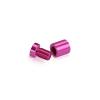 (Set of 4) 1/2'' Diameter X 1/2'' Barrel Length, Affordable Aluminum Standoffs, Rosy Pink Anodized Finish Standoff and (4) 2208Z Screw and (4) LANC1 Anchor for concrete/drywall (For Inside/Outside) [Required Material Hole Size: 3/8'']