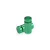 1/2'' Diameter X 3/4'' Barrel Length, Affordable Aluminum Standoffs, Green Anodized Finish Easy Fasten Standoff (For Inside / Outside use) [Required Material Hole Size: 3/8'']