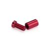 1/2'' Diameter X 3/4'' Barrel Length, Affordable Aluminum Standoffs, Cherry Red Anodized Finish Easy Fasten Standoff (For Inside / Outside use) [Required Material Hole Size: 3/8'']