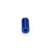 1/2'' Diameter X 1'' Barrel Length, Affordable Aluminum Standoffs, Blue Anodized Finish Easy Fasten Standoff (For Inside / Outside use) [Required Material Hole Size: 3/8'']