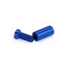 1/2'' Diameter X 1'' Barrel Length, Affordable Aluminum Standoffs, Blue Anodized Finish Easy Fasten Standoff (For Inside / Outside use) [Required Material Hole Size: 3/8'']
