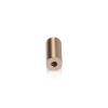 (Set of 4) 1/2'' Diameter X 1'' Barrel Length, Affordable Aluminum Standoffs, Champagne Anodized Finish Standoff and (4) 2208Z Screw and (4) LANC1 Anchor for concrete/drywall (For Inside/Outside) [Required Material Hole Size: 3/8'']