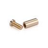 1/2'' Diameter X 1'' Barrel Length, Affordable Aluminum Standoffs, Champagne Anodized Finish Easy Fasten Standoff (For Inside / Outside use)