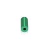 (Set of 4) 1/2'' Diameter X 1'' Barrel Length, Affordable Aluminum Standoffs, Green Anodized Finish Standoff and (4) 2208Z Screw and (4) LANC1 Anchor for concrete/drywall (For Inside/Outside) [Required Material Hole Size: 3/8'']