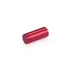 (Set of 4) 1/2'' Diameter X 1'' Barrel Length, Affordable Aluminum Standoffs, Cherry Red Anodized Finish Standoff and (4) 2208Z Screw and (4) LANC1 Anchor for concrete/drywall (For Inside/Outside) [Required Material Hole Size: 3/8'']