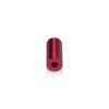 1/2'' Diameter X 1'' Barrel Length, Affordable Aluminum Standoffs, Cherry Red Anodized Finish Easy Fasten Standoff (For Inside / Outside use) [Required Material Hole Size: 3/8'']